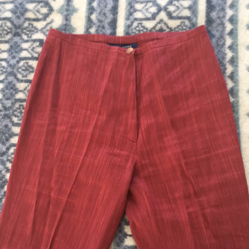 PIAZZA SEMPIONE trousers in strié red